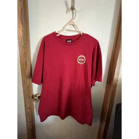 Harley Davidson T Shirt Men's 2xl Red Pirate Biker Double Sided Adult see photos - Picture 7 of 16